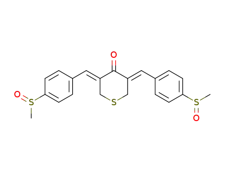 3,5-Bis-[1-(4-methanesulfinyl-phenyl)-meth-(Z)-ylidene]-tetrahydro-thiopyran-4-one