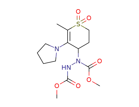 4-(N,N'-dimethoxycarbonylhydrazino)-2-methyl-3-pyrrolidin-1-yl-5,6-dihydro-4H-thiopyran 1,1-dioxide