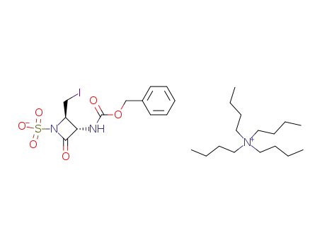 (3S,4R)-3-benzyloxycarbonylamino-4-iodomethyl-2-oxoazetidine-1-sulphonic acid tetrabutylammonium salt
