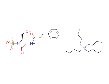 (3R,4R)-3-benzyloxycarbonylamino-4-hydroxymethyl-2-oxoazetidine-1-sulphonic acid tetrabutylammonium salt