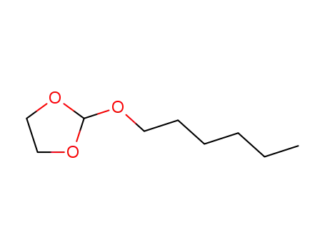 Molecular Structure of 83498-70-8 (1,3-Dioxolane, 2-(hexyloxy)-)