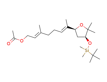 (2E,6E,1'S,4'S)-(+)-7-(4'-t-butyldimethylsilyloxy-3',3'-dimethyl-2'-oxacyclopentyl)-3,7-dimethyl-2,6-heptadienyl acetate