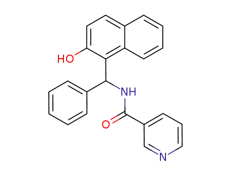 Molecular Structure of 138768-36-2 (3-Pyridinecarboxamide, N-[(2-hydroxy-1-naphthalenyl)phenylmethyl]-)