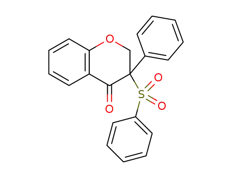 Molecular Structure of 140870-46-8 (4H-1-Benzopyran-4-one, 2,3-dihydro-3-phenyl-3-(phenylsulfonyl)-)