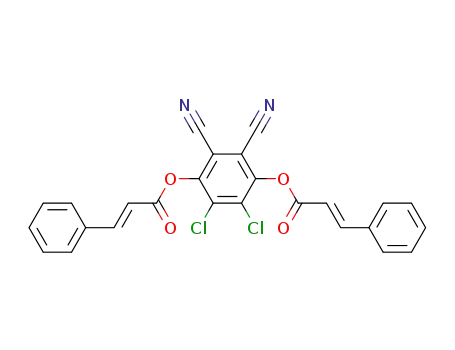 (E)-3-Phenyl-acrylic acid 2,3-dichloro-5,6-dicyano-4-[(E)-(3-phenyl-acryloyl)oxy]-phenyl ester