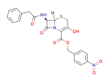 Molecular Structure of 53116-50-0 (P-NITROBENZYL 7-PHENYLACETAMINO-3-HYDROXY-3-CEPHEM-4-CARBOXYLATE)