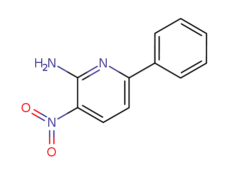 Molecular Structure of 102266-15-9 (2-Amino-3-nitro-6-phenylpyridine)