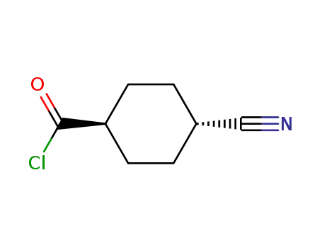 Molecular Structure of 63136-90-3 (Cyclohexanecarbonyl chloride, 4-cyano-, trans- (9CI))