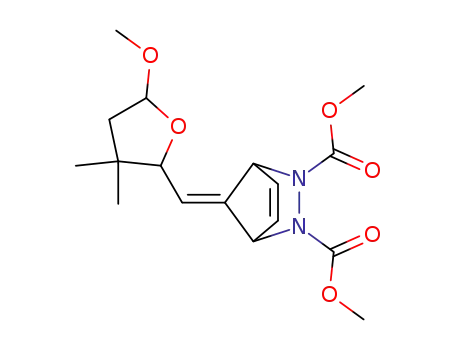 N,N'-bis(methoxycarbonyl)-2,3-diaza-7-<5-methoxy-3,3-dimethyl-2-tetrahydrofuranylidene>bicyclo<2.2.1>hept-5-ene