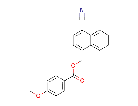 Molecular Structure of 145224-20-0 (Benzoic acid, 4-methoxy-, (4-cyano-1-naphthalenyl)methyl ester)