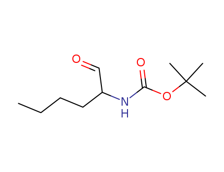 Molecular Structure of 104062-70-6 (Carbamic acid, [(1S)-1-formylpentyl]-, 1,1-dimethylethyl ester)