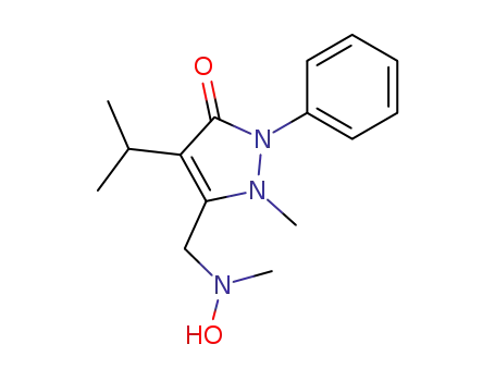 3H-Pyrazol-3-one,
1,2-dihydro-5-[(hydroxymethylamino)methyl]-1-methyl-4-(1-methylethyl)-
2-phenyl-