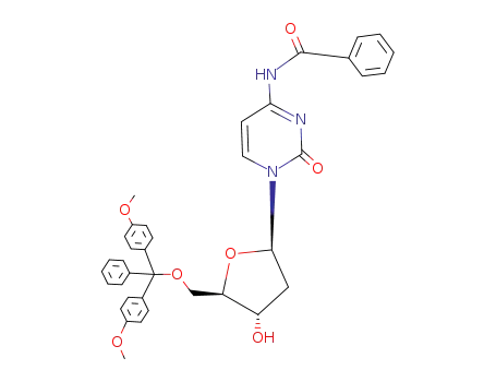 Molecular Structure of 67219-55-0 (5'-O-Dimethoxytrityl-N-benzoyl-desoxycytidine)
