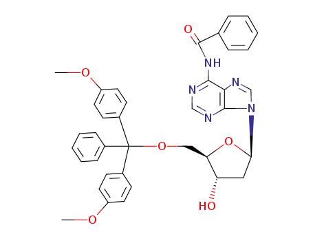 Molecular Structure of 64325-78-6 (N6-Benzoyl-5'-O-(4,4'-dimethoxytrityl)-2'-deoxyadenosine)