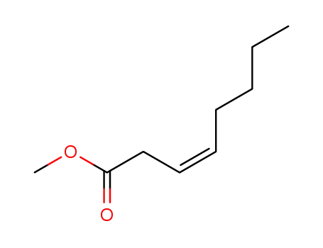 Molecular Structure of 69668-85-5 ((Z)-3-Octenoic acid methyl ester)