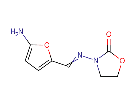 Molecular Structure of 13641-84-4 (2-Oxazolidinone,3-[[(5-amino-2-furanyl)methylene]amino]-)