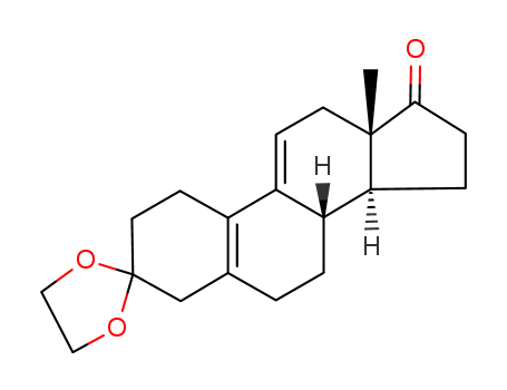 5571-36-8,Estradiene dione-3-keta,Estra-5(10),9(11)-diene-3,17-dione,cyclic 3-(ethylene acetal) (7CI,8CI);Spiro[3H-cyclopenta[a]phenanthrene-3,2'-[1,3]dioxolane],estra-5(10),9(11)-diene-3,17-dione deriv.;3,3-(Ethylenedioxy)estra-5(10),9(11)-dien-17-one;Estra-5(10),9(11)-diene-3,17-dione,cyclic 3-(1,2-ethanediyl acetal);