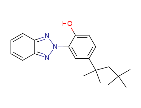 3147-75-9,Octrizole,2-(2'-Hydroxy-5'-t-octylphenyl)benzotriazole;Octrizole [USAN:INN];Phenol, 2-(2H-benzotriazol-2-yl)-4-(1,1,3,3-tetramethylbutyl)-;UV Absorber-5;2-(2'-Hydroxy-5'-(1,1,3,3-tetramethylbutyl)phenyl)benzotriazole;2-(2'-Hydroxy-5'-tert-octylphenyl)benzotriazole;2-(2-Hydroxy-5-t-octylphenyl)-2H-benzotriazole;2-(2H-Benzotriazol-2-yl)-4-(1,1,3,3-tetramethylbutyl)phenol;2-(5'-tert-Octyl-2'-hydroxyphenyl)benzotriazole;2-(5-t-Octyl-2-hydroxyphenyl)benzotriazole;2-Benzotriazolyl-4-tert-octylphenol;Cyasorb 5411;Cyasorb UV 5411;Octrizo;Octrizol [INN-Spanish];2-(2-Hydroxy-5-tert-octylphenyl)benzotriazole;Seesorb 709;Spectra-Sorb UV 5411;Sumisorb 340;UNII-R775Y233N3;Viosorb 583;