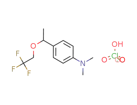 Dimethyl-{4-[1-(2,2,2-trifluoro-ethoxy)-ethyl]-phenyl}-amine; compound with perchloric acid