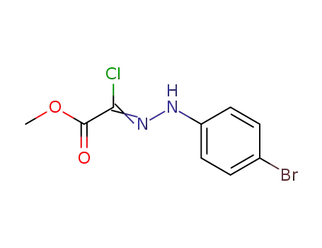 Molecular Structure of 118429-10-0 (Acetic acid, [(4-bromophenyl)hydrazono]chloro-, methyl ester)