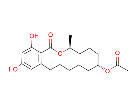Acetic acid (7S,11R)-2,4-dihydroxy-7-methyl-5-oxo-7,8,9,10,11,12,13,14,15,16-decahydro-5H-6-oxa-benzocyclotetradecen-11-yl ester