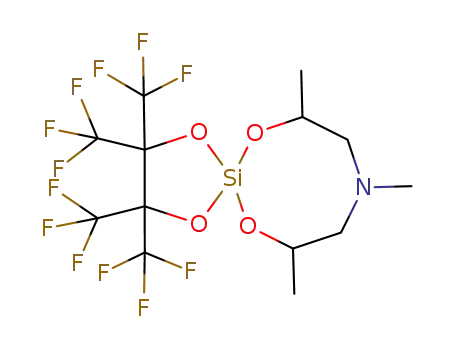 7,9,11-trimethyl-2,2,3,3-tetrakis(trifluoromethyl)-1,4,6,12-tetraoxa-9-aza-5-silaspiro<4,7>-dodecane