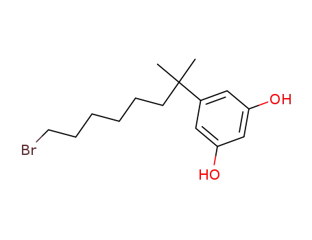 Molecular Structure of 160512-71-0 (1,3-Benzenediol, 5-(7-bromo-1,1-dimethylheptyl)-)