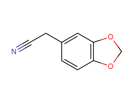 4439-02-5,3,4-(Methylenedioxy)phenylacetonitrile,Acetonitrile,[3,4-(methylenedioxy)phenyl]- (6CI,7CI,8CI);(Benzo[1,3]dioxol-5-yl)acetonitrile;(Benzodioxol-5-yl)acetonitrile;3,4-Methylenedioxybenzylcyanide;5-Cyanomethyl-1,3-benzodioxole;Benzodioxole-5-acetonitrile;Homopiperonylonitrile;Piperonylacetonitrile;[3,4-(Methylenedioxy)phenyl]acetonitrile;1,3-Benzodioxole-5-acetonitrile;