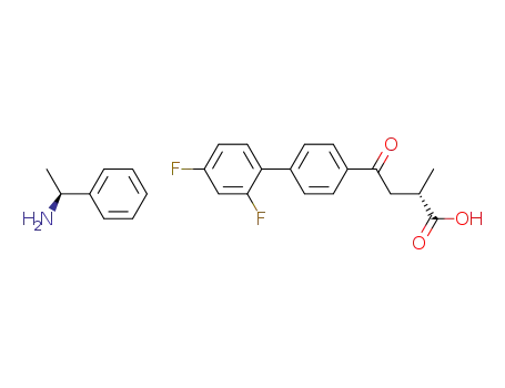 (S)-(-)-flobufen (S)-(-)-1-phenylethylammonium salt