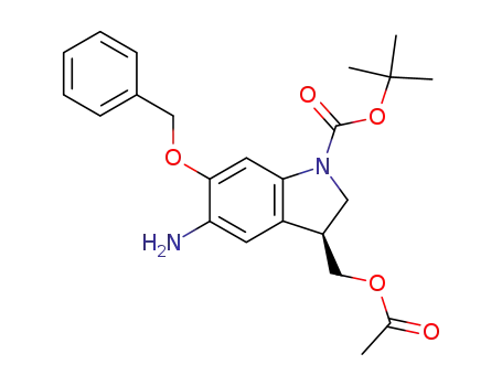 (3S)-3-acetoxymethyl-5-amino-6-benzyloxy-1-(t-butoxycarbonyl)-2,3-dihydroindole