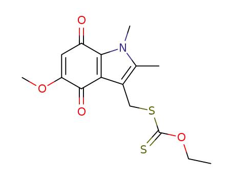 Dithiocarbonic acid O-ethyl ester S-(5-methoxy-1,2-dimethyl-4,7-dioxo-4,7-dihydro-1H-indol-3-ylmethyl) ester