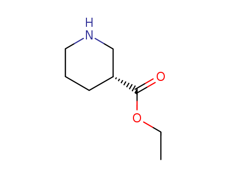 25137-01-3,Ethyl (3R)-piperidine-3-carboxylate,3-Piperidinecarboxylicacid, ethyl ester, (R)-;Nipecotic acid, ethyl ester, (R)-(-)- (8CI);(-)-Nipecotic acid ethyl ester;(3R)-3-Piperidinecarboxylic acidethyl ester;(R)-3-Piperidinecarboxylicacid ethyl ester;(R)-Piperidine-3-carboxylic acid ethyl ester;Ethyl (R)-3-piperidinecarboxylate;3-Piperidinecarboxylicacid, ethyl ester, (3R)-;
