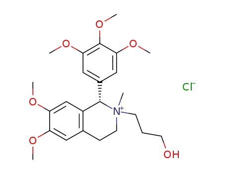 6,7-dimethoxy-2-(3-hydroxypropyl)-2-methyl-1-(3,4,5-trimethoxyphenyl)-1,2,3,4-tetrahydroisoquinolinium chloride