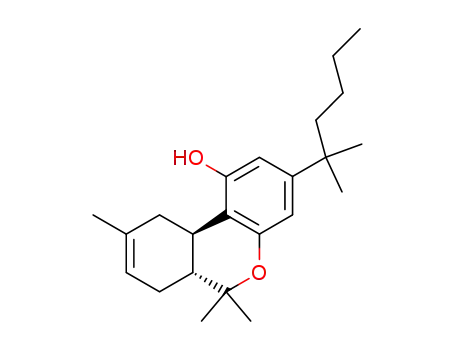 Molecular Structure of 22663-41-8 ((6aR)-3-(1,1-Dimethylpentyl)-6aβ,7,10,10aα-tetrahydro-6,6,9-trimethyl-6H-dibenzo[b,d]pyran-1-ol)