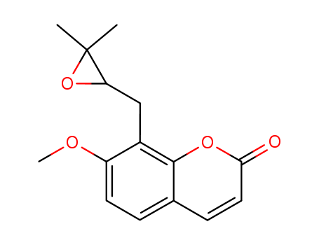 2H-1-Benzopyran-2-one,8-[(3,3-dimethyl-2-oxiranyl)methyl]-7-methoxy-