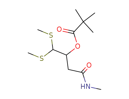 2,2-dimethylpropanoic acid 1-[(methylcarbamoyl)methyl]-2,2-bis(methylsulfanyl)ethyl ester