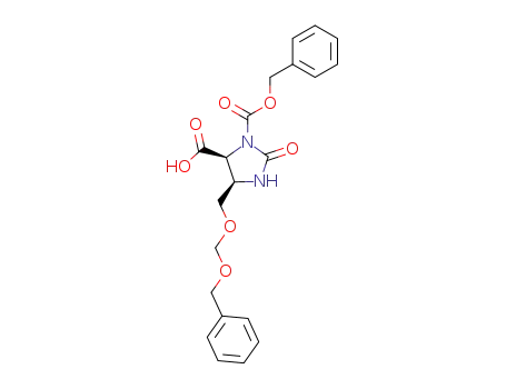 (4R,5S)-1-benzyloxycarbonylamino-4-benzyloxymethoxy-methylimidazolidin-2-one-5-carboxylic acid