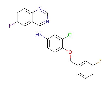N-(3-chloro-4-(3-fluorobenzyloxy)phenyl)-6-iodoquinazolin-4-amine