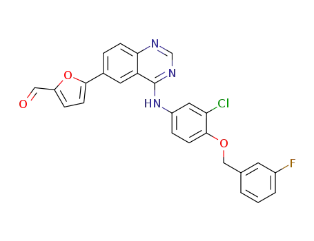 5-(4-(3-chloro-4-(3-fluorobenzyloxy)phenylamino)quinazolin-6-yl)furan-2-carbaldehyde