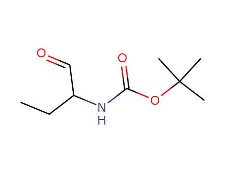 Molecular Structure of 346690-97-9 (Carbamic acid, (1-formylpropyl)-, 1,1-dimethylethyl ester (9CI))