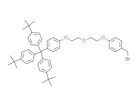 4-(2-(2-(4-[tris-{4-t-butylphenyl}-methyl]-phenoxy)-ethoxy)-ethoxy)-benzylbromide