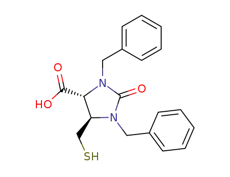 4-Imidazolidinecarboxylic acid,
5-(mercaptomethyl)-2-oxo-1,3-bis(phenylmethyl)-, (4R,5R)-