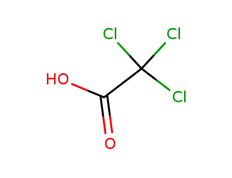 Molecular Structure of 76-03-9 (Trichloroethanoic acid)