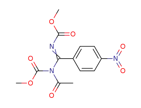 Acetyl-[[(E)-methoxycarbonylimino]-(4-nitro-phenyl)-methyl]-carbamic acid methyl ester