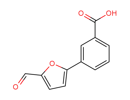 Molecular Structure of 304884-54-6 (3-(5-(Methoxycarbonyl)furan-2-yl)benzoic acid)
