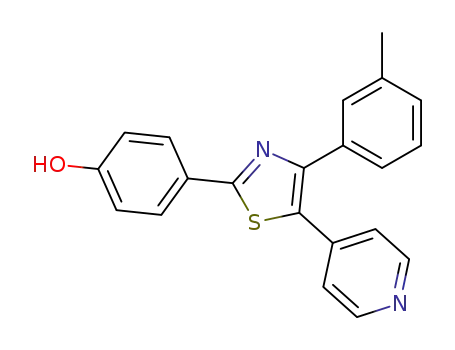 4-[4-(3-methylphenyl)-5-(4-pyridyl)-1,3-thiazol-2-yl]phenol