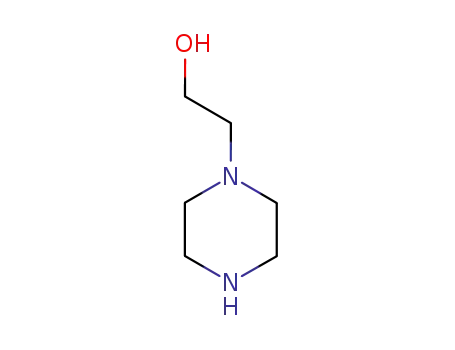 Molecular Structure of 103-76-4 (N-(2-Hydroxyethyl)piperazine)