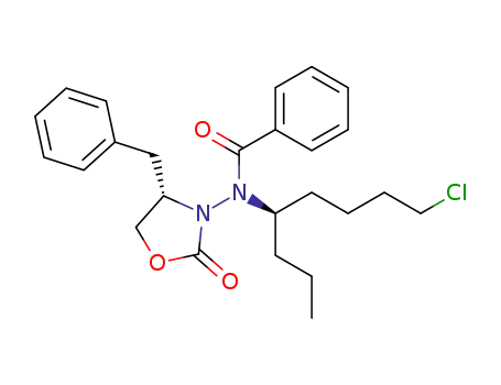 N-(4-benzyl-2-oxo-oxazolidin-3-yl)-N-(5-chloro-1-propyl-pentyl)-benzamide