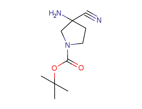 Molecular Structure of 871115-54-7 (tert-butyl 3-aMino-3-cyanopyrrolidine-1-carboxylate)