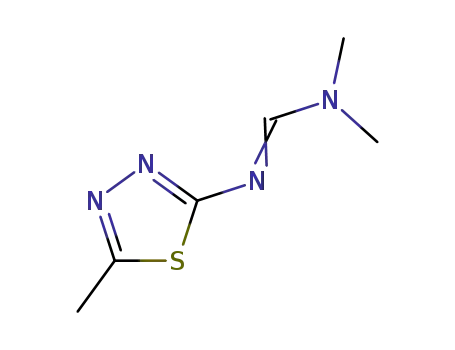 Molecular Structure of 41077-44-5 (Methanimidamide, N,N-dimethyl-N'-(5-methyl-1,3,4-thiadiazol-2-yl)-)